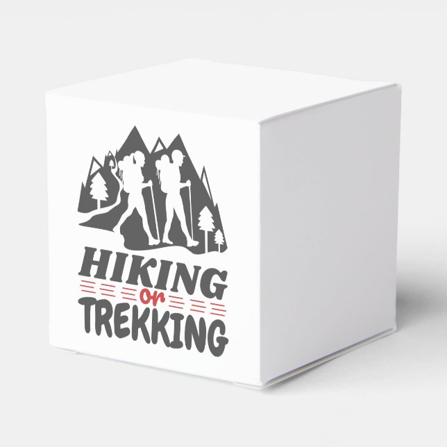 Wandern oder Trekking Geschenkschachtel (Rückseite)