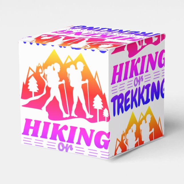 Wandern oder Trekking Geschenkschachtel (Vorderseite)