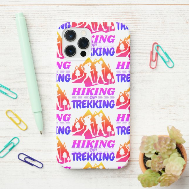 Wandern oder Trekking iPhone 12 Pro Hülle (Auf dem Schreibtisch)