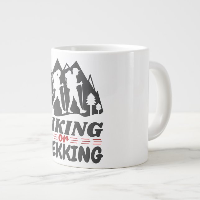 Wandern oder Trekking Jumbo-Tasse (Vorderseite Rechts)