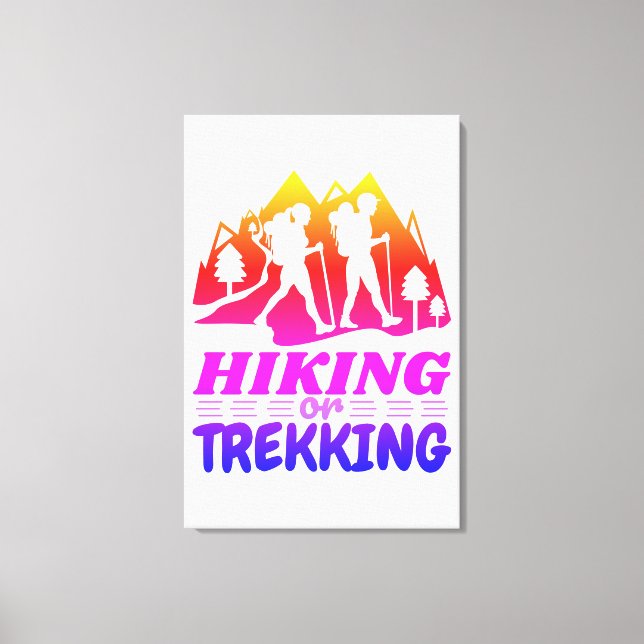 Wandern oder Trekking Leinwanddruck (Vorderseite)