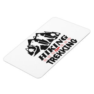 Wandern oder Trekking Magnet
