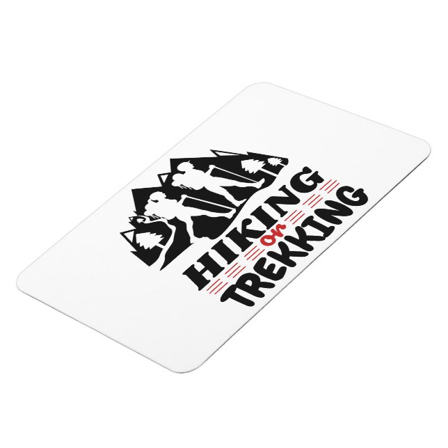 Wandern oder Trekking Magnet (Linke Seite)