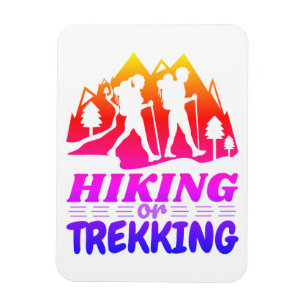 Wandern oder Trekking Magnet