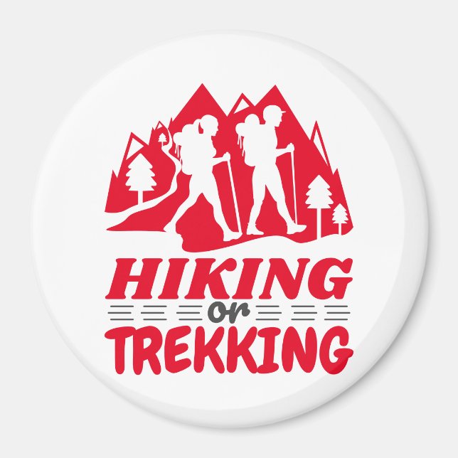 Wandern oder Trekking Magnet (Vorne)