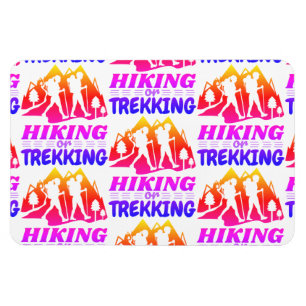 Wandern oder Trekking Magnet