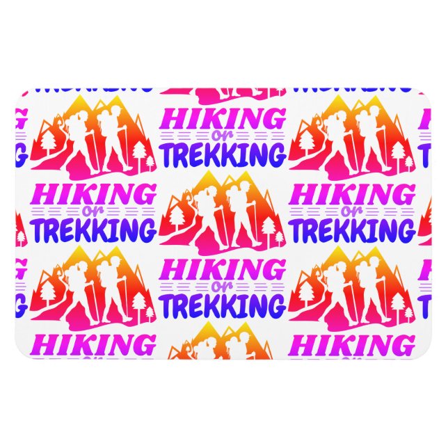 Wandern oder Trekking Magnet (Horizontal)