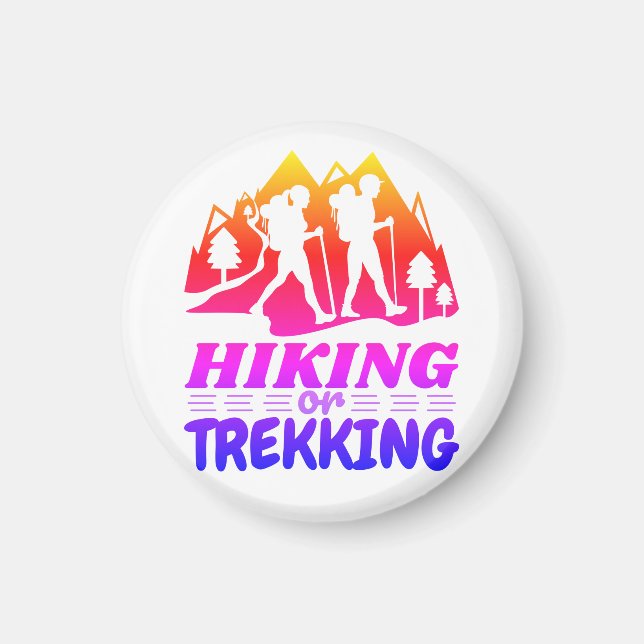 Wandern oder Trekking Magnet (Vorne)