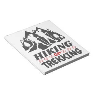 Wandern oder Trekking Notizblock