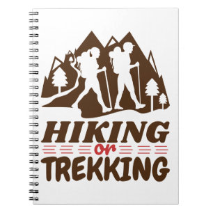 Wandern oder Trekking Notizblock