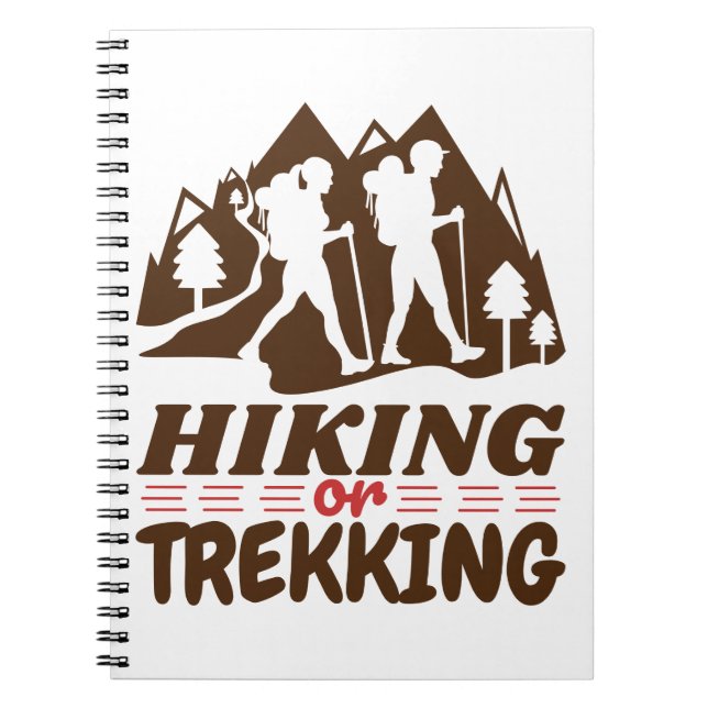 Wandern oder Trekking Notizblock (Vorderseite)