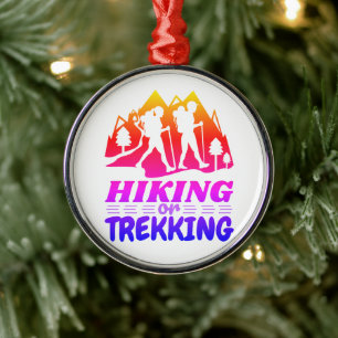 Wandern oder Trekking Ornament Aus Metall