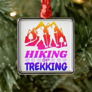 Wandern oder Trekking Ornament Aus Metall