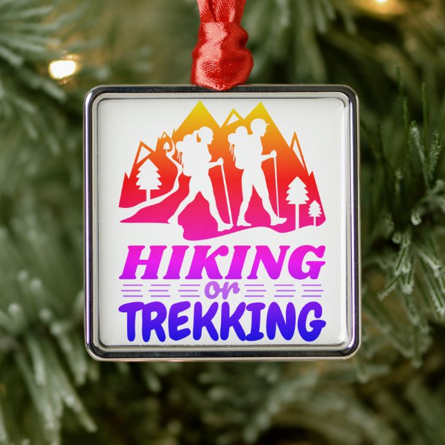 Wandern oder Trekking Ornament Aus Metall (Baum)