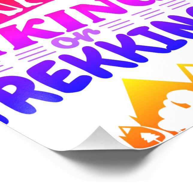 Wandern oder Trekking Poster (Ecke)