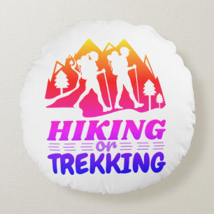 Wandern oder Trekking Rundes Kissen
