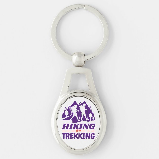 Wandern oder Trekking Schlüsselanhänger (Vorderseite)