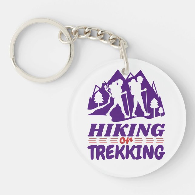Wandern oder Trekking Schlüsselanhänger (Vorderseite)