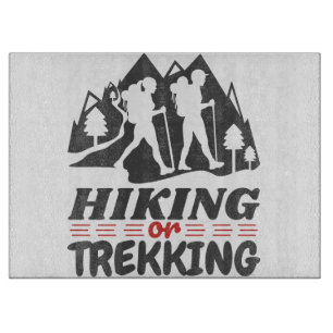 Wandern oder Trekking Schneidebrett