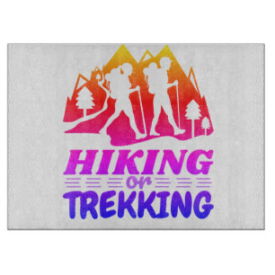 Wandern oder Trekking Schneidebrett