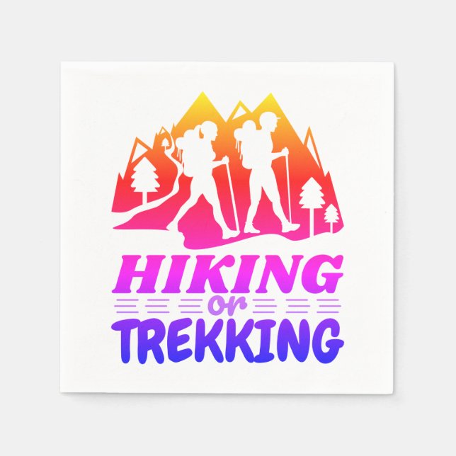 Wandern oder Trekking Serviette (Vorderseite)