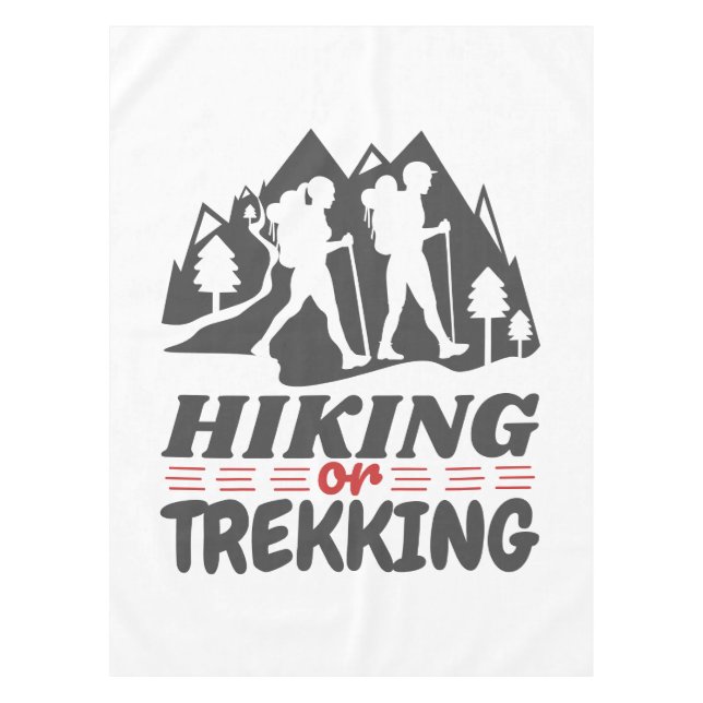 Wandern oder Trekking Tischdecke (Vorderseite)