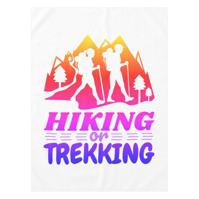 Wandern oder Trekking Tischdecke (Vorderseite)