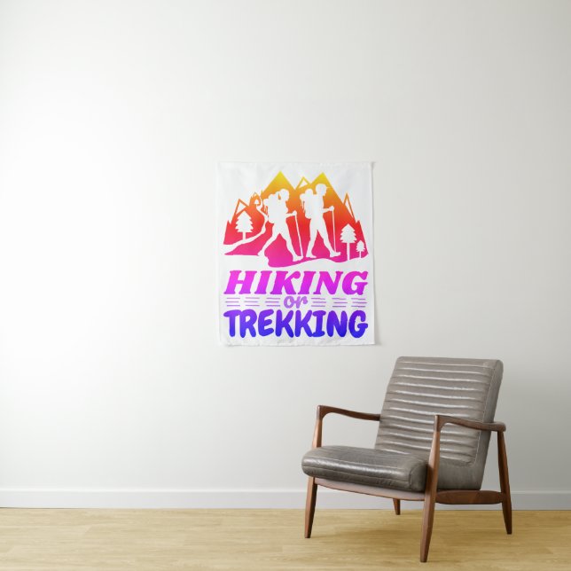 Wandern oder Trekking Wandteppich (Beispiel)