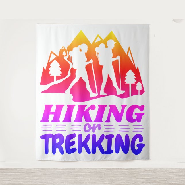 Wandern oder Trekking Wandteppich (Vorderseite)