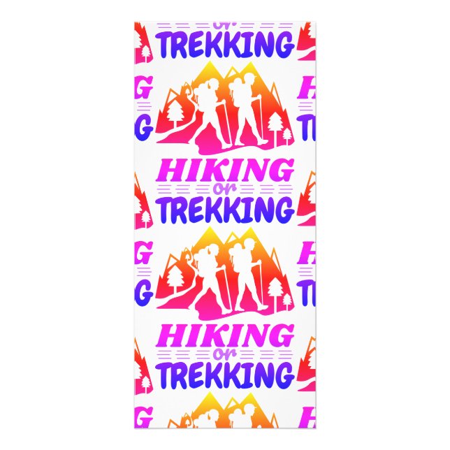 Wandern oder Trekking Werbekarte (Vorne)