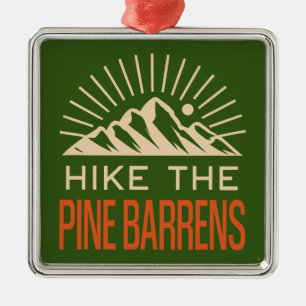 Wandern Pine Barrens New Jersey Sunburst Ornament Aus Metall