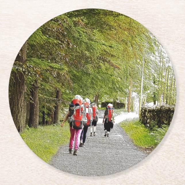 WANDERN RUNDER PAPPUNTERSETZER (Vorderseite)