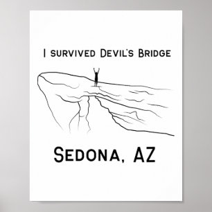 Wandern Sedona Ich überlebte Devil's Bridge Wander Poster