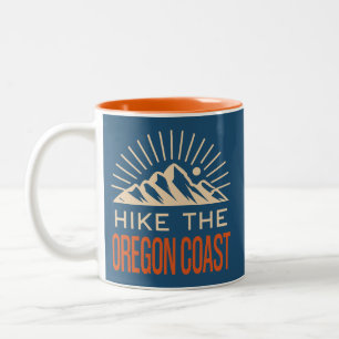 Wandern Sie auf dem Oregon-Küstenweg Sunburst Zweifarbige Tasse