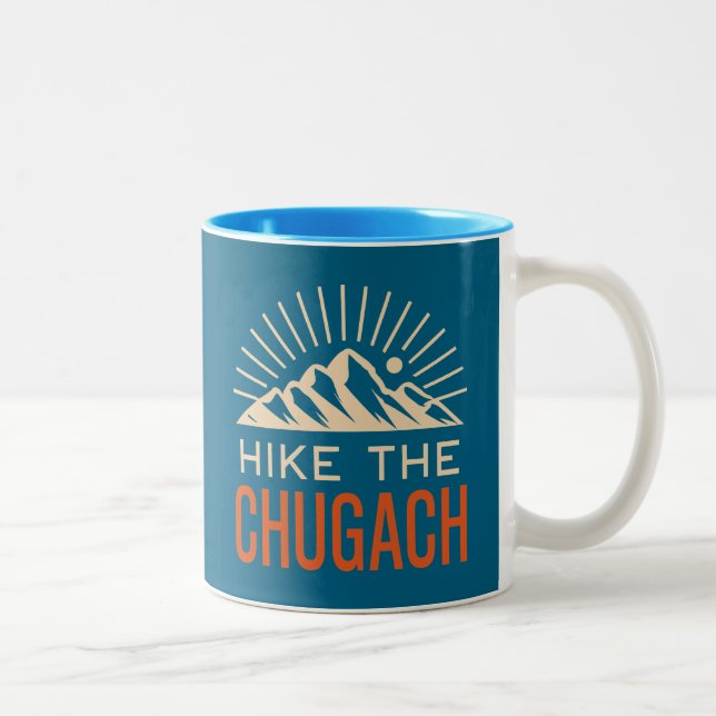 Wandern Sie die Chugach-Berge Sunburst Zweifarbige Tasse (Rechts)