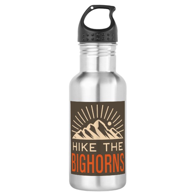 Wandern Sie die Leuchttürme wyomend Sunburst Edelstahlflasche (Vorderseite)