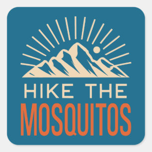 Wandern Sie die Mosquito Range Colorado Sunburst Quadratischer Aufkleber
