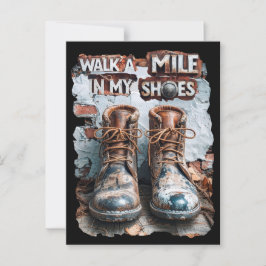 Wandern Sie eine Meile in meinen Schuhen - Inspira Postkarte