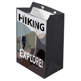 Wandern Sie erkunden Berge Abenteuer Wandern Mittlere Geschenktüte