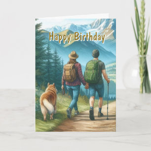 Wandern Sie Glücklicher Geburtstag  Karte