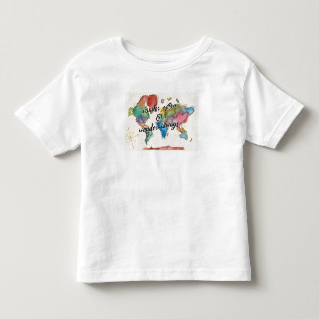 Wandern Sie häufig, wandern Sie immer Karte mit Kleinkind T-shirt (Vorderseite)