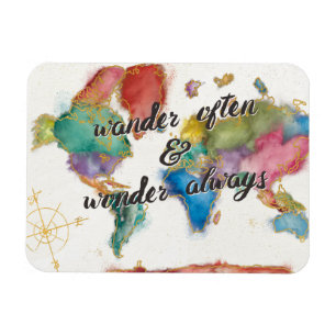 Wandern Sie häufig, wandern Sie immer Karte mit Magnet