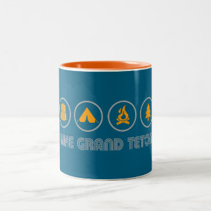 Wandern Sie im Grand Teton National Park Zweifarbige Tasse