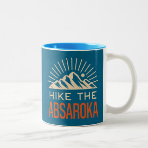 Wandern Sie in den Absaroka-Bergen Sunburst Zweifarbige Tasse