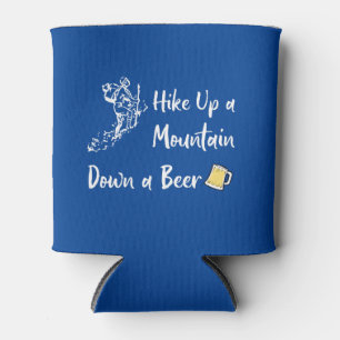 Wandern Sie oben einen Berg hinunter ein Bier Dosenkühler
