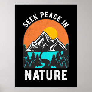 Wandern sucht Frieden in der Natur Poster