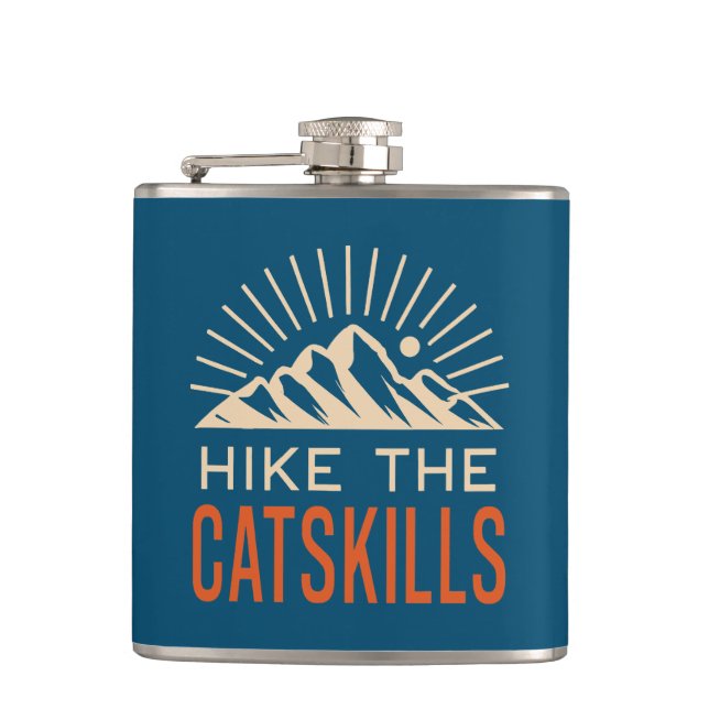 Wandern The Catskills New York Sunburst Flachmann (Vorderseite)