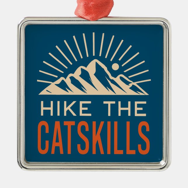 Wandern The Catskills New York Sunburst Ornament Aus Metall (Vorne)