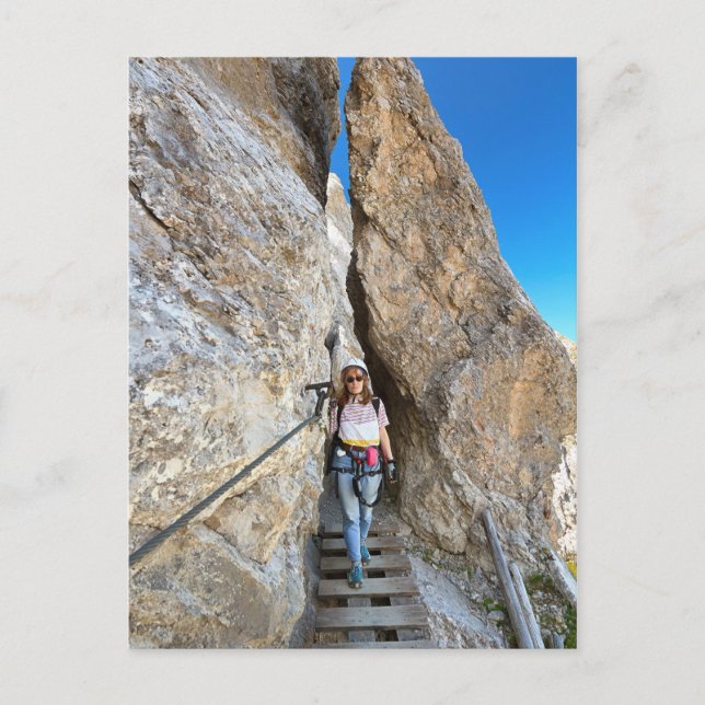 Wandern über Ferrata Postkarte (Vorderseite)