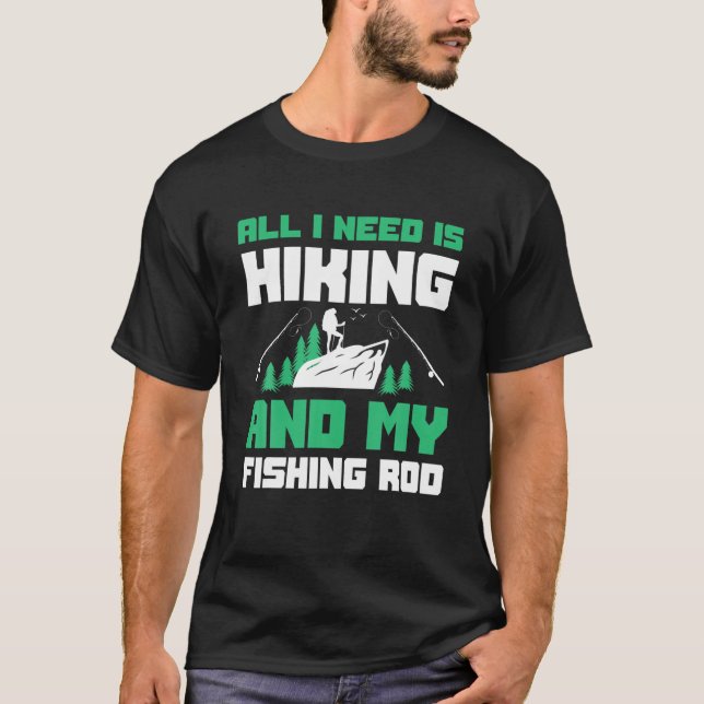 Wandern und Angeln - Wanderung Fischer T-Shirt (Vorderseite)